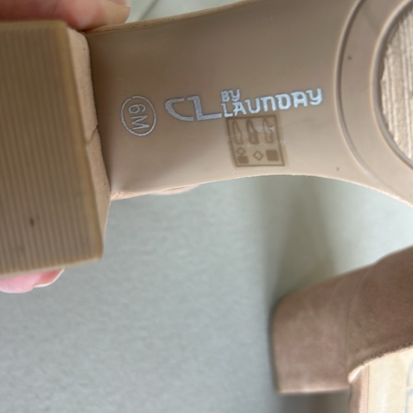 Nude CL by laundry block heels. - Picture 3 of 5